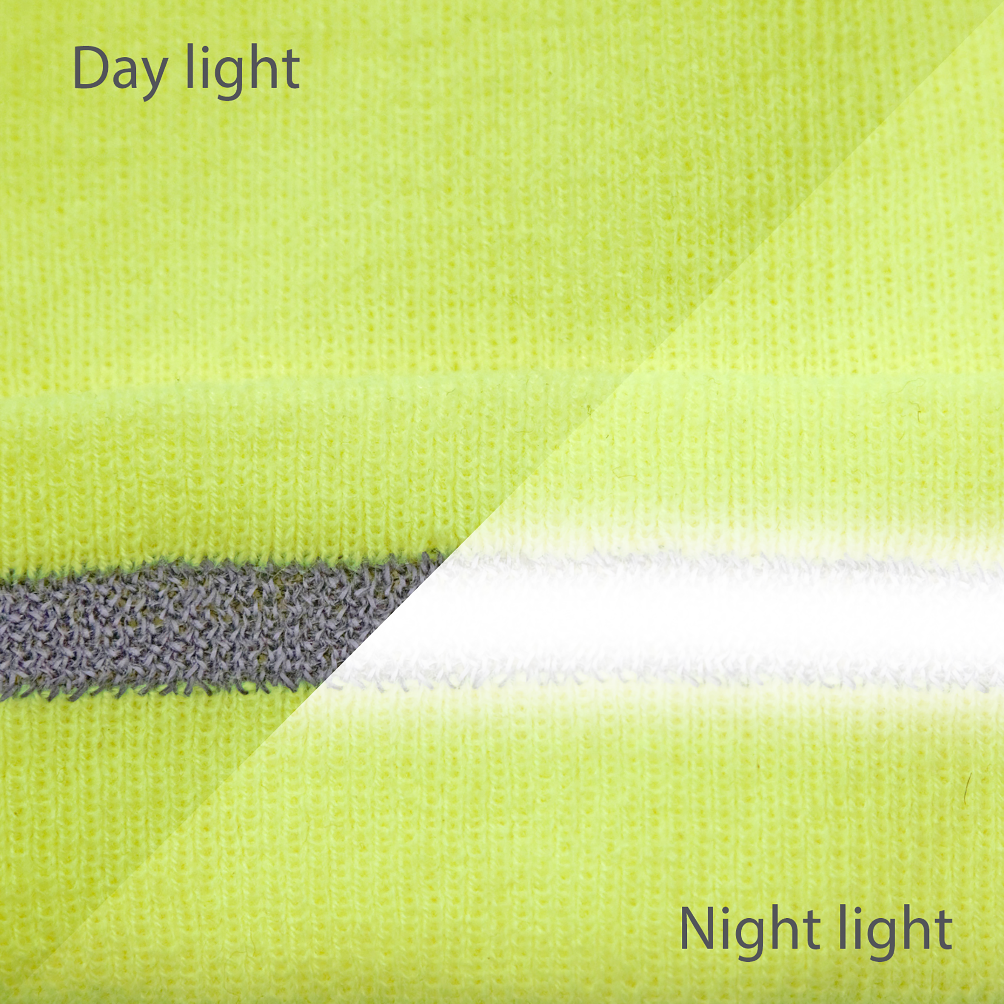 Hi-Vis Safety Beanie with Reflective Stripe